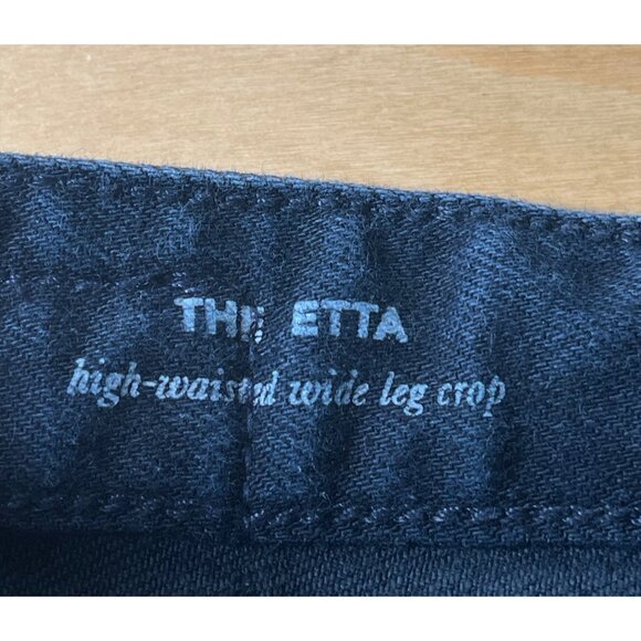 AG Adriano Goldschmied Women's THE ETTA High Waisted Wide Leg Crop Dark Wash - Picture 5 of 9